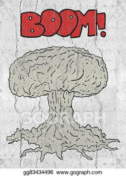 Drawing - Atomic bomb. Clipart Drawing gg83434496 - GoGraph