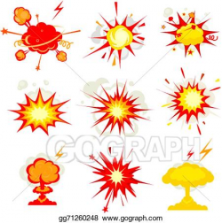 EPS Illustration - Explosion, blast or bomb bang fire. Vector ...