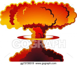 EPS Vector - Nuclear explosion mushroom cloud. Stock Clipart ...