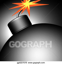 Drawing - Bomb. Clipart Drawing gg4227078 - GoGraph