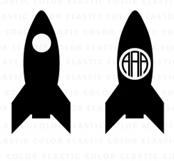Rocket svg rocket clipart rocket monogram digital download