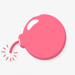 Cartoon Bomb, Pink, Simple, Round PNG Image and Clipart for Free ...