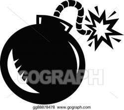 Vector Art - Bomb. Clipart Drawing gg88878478 - GoGraph