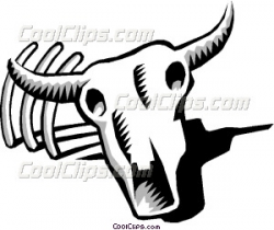 Cow skull Vector Clip art
