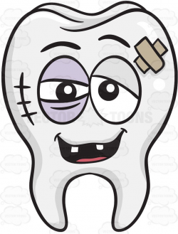 Badly Bruised Tooth | Vector clipart and Teeth