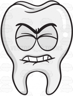 Frustrated Looking Tooth | Vector clipart and Teeth