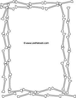 skeleton bones border sheet printable | Frames | Pinterest ...