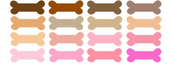 100 Colors Dog Bone Clipart Collection