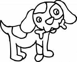 Coloring Page of Dog With Bone | Clipart Panda - Free Clipart Images