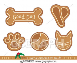 EPS Illustration - Dog treats, holiday gingerbread. Vector Clipart ...