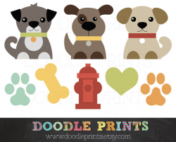 Dog Clip Art Printable - Dogs Clipart Design - Puppy Love Design ...