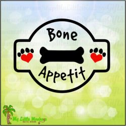 Bone Appetit Dog Bone Treat Jar Label Design for You to Personalize ...
