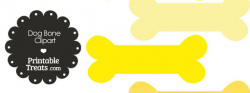 Dog Bone Clipart in Shades of Yellow — Printable Treats.com