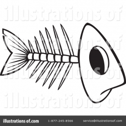 Fish Bones Clipart #1192296 - Illustration by toonaday