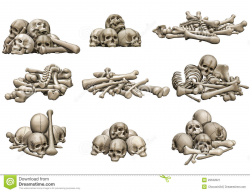 Pile Of Bones Clipart