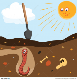 Worm Underground Illustration 29051346 - Megapixl
