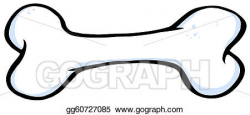 Vector Art - Cartoon dog bone. Clipart Drawing gg60727085 - GoGraph
