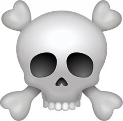 Download Pirate Skull Iphone Emoji Icon in JPG and AI | Emoji Island