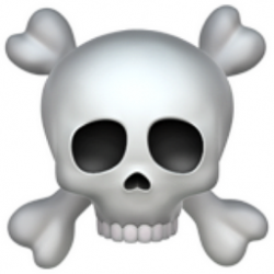 Skull and Crossbones Emoji (U+2620, U+FE0F)