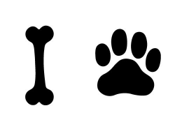 Try this free dog bone and paw vector for your designs. Pawing is ...