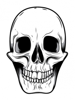 Skeleton Face Clip Art | Mean Skull Drawings | good ideas in ...