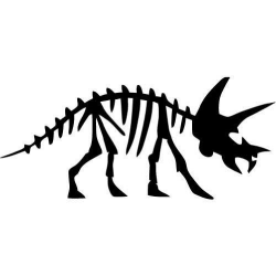 Triceratops Dinosaur Fossil -Large- Vinyl Wall Decal ...