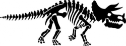 Triceratops skeleton dinosaur bones Vinyl Wall Art Decor Decal ...