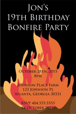 Bonfire Party Invitation Template - Songwol #a86dba403f96