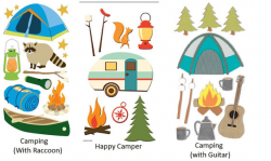 Camping Stickers Outdoor Campfire Bonfire | 3-D Stickers | Scrapbook ...