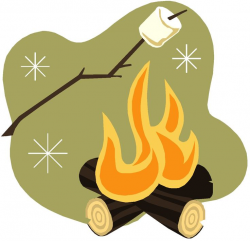 Camp Fire clipart roasting marshmallow Pencil and in color ...