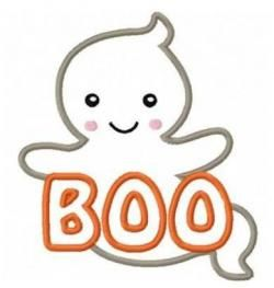 Ghost applique machine embroidery. Boo clipart halloween boo ...