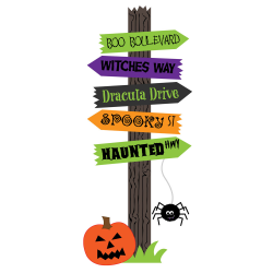 Grant Avenue Design - Halloween Sign Clipart