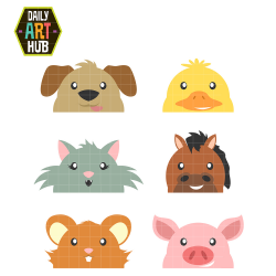 Peek A Boo Animals Clip Art Set – Daily Art Hub – Free Clip Art Everyday