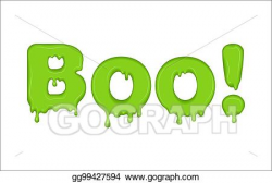 EPS Vector - Word boo made of slime. Stock Clipart ...