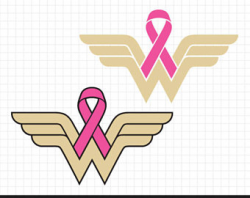 Wonder Woman Wonder Woman Breast Cancer Ribbon Wonder Woman