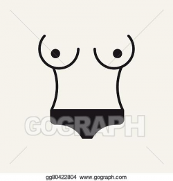 Vector Stock - Breast icon. Clipart Illustration gg80422804 ...