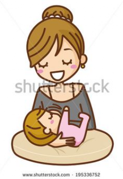Mother With Her Baby, Heart, Outline Vector Silhouette, Mother Care ...