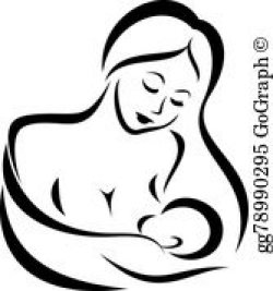 Vector Stock - Breastfeeding mother. Stock Clip Art gg57609796 - GoGraph