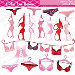 Lingerie Line Turquoise Cute Digital Clipart - Commercial Use OK ...