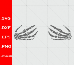 Skeleton Hands SVG Boobs studio3 DxF EPS png Cricut