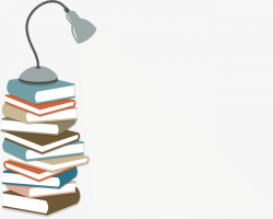Books And Lamp, Banner Material, Book, Table Lamp PNG Image and ...