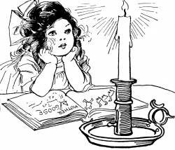 Girl and candle | ClipArt ETC