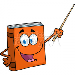 Royalty-Free 5190-Text-Book-Cartoon-Character-With-A-Pointer-Royalty ...