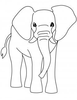 Free Printable Coloring Page and Clipart: E is for Elephant Zoophonics