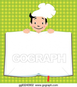 Vector Stock - Design template for kids menu with funny cook boy ...