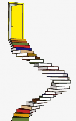 Simple Color Book Ladder, Books, Learn, Door PNG Image and Clipart ...