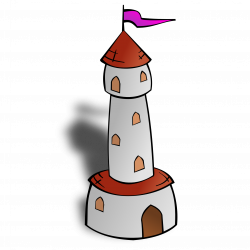 Round Tower With Flag Art | Clipart Panda - Free Clipart Images