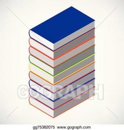 Vector Art - Book stack tower. EPS clipart gg75382075 - GoGraph