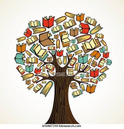 Education concept tree with books Clipart | inclusion | Book ...