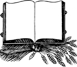 An Open Book with Blank Pages Vintage Black and White Clip Art Books ...